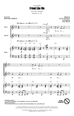 page one of Friend Like Me (from Aladdin) (arr. Mac Huff) (2-Part Choir)