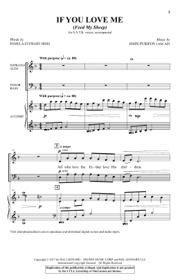 page one of If You Love Me (Feed My Sheep) (SATB Choir)