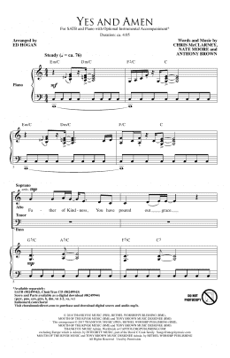 page one of Yes And Amen (SATB Choir)