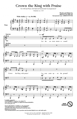 page one of Crown The King With Praise (SAB Choir)