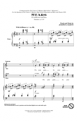 page one of Stars (SATB Choir)