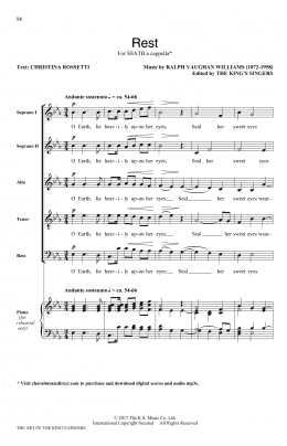 page one of Rest (SATB Choir)