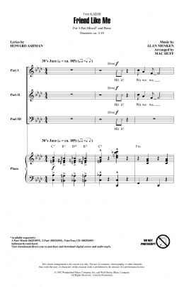 page one of Friend Like Me (from Aladdin) (arr. Mac Huff) (3-Part Mixed Choir)