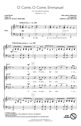 page one of O Come, O Come Emmanuel (3-Part Mixed Choir)