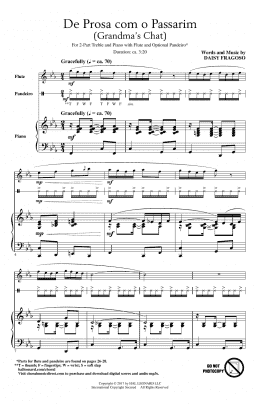page one of De Prosa Com O Passarim (2-Part Choir)