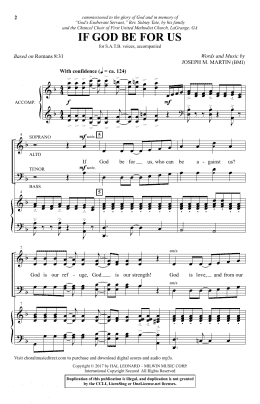 page one of If God Be For Us (SATB Choir)