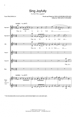 page one of Sing Joyfully (SATB Choir)