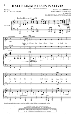 page one of Hallelujah! Jesus Is Alive! (SATB Choir)