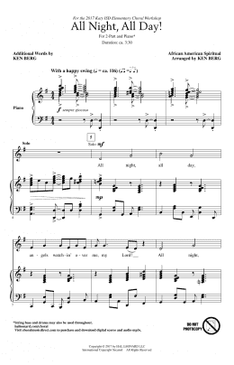 page one of All Night, All Day (2-Part Choir)