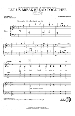 page one of Let Us Break Bread Together (SATB Choir)
