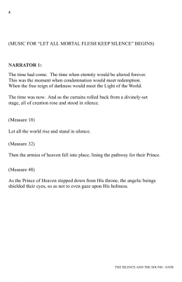 page one of The Silence and The Sound: A Cantata for Christmas (SATB Choir)