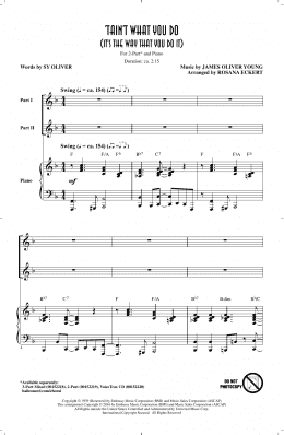 page one of 'Tain't What You Do (It's The Way That Cha Do It) (arr. Rosana Eckert) (2-Part Choir)