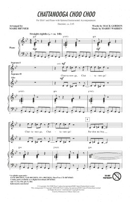 page one of Chattanooga Choo Choo (SSA Choir)