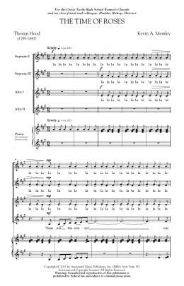 page one of The Time Of Roses (SSA Choir)