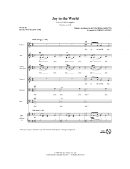 page one of Joy To The World (SATB Choir)