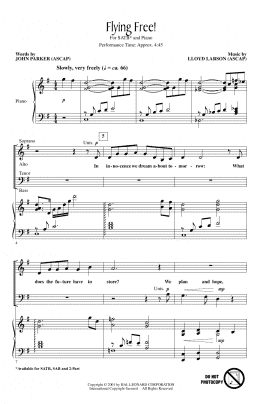 page one of Flying Free! (SATB Choir)