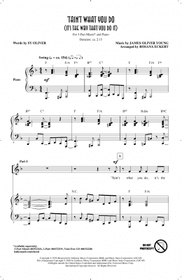 page one of 'Tain't What You Do (It's The Way That Cha Do It) (arr. Rosana Eckert) (3-Part Mixed Choir)
