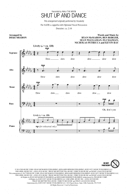 page one of Shut Up And Dance (arr. Deke Sharon) (SATB Choir)