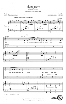 page one of Flying Free! (SAB Choir)