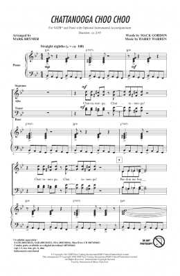 page one of Chattanooga Choo Choo (SATB Choir)