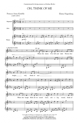 page one of Oh, Think Of Me (SSA Choir)
