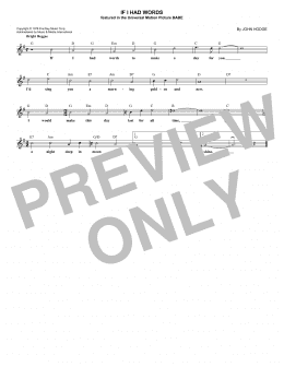 page one of If I Had Words (Lead Sheet / Fake Book)