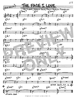 page one of The Face I Love (Real Book – Melody & Chords – C Instruments)