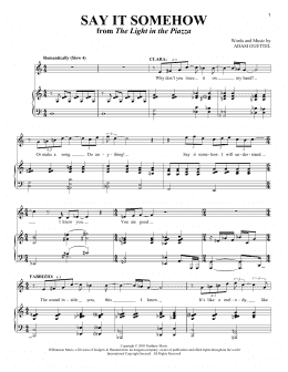 page one of Say It Somehow (from The Light In The Piazza) (Vocal Duet)