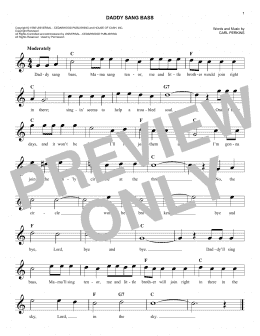 page one of Daddy Sang Bass (Easy Lead Sheet / Fake Book)