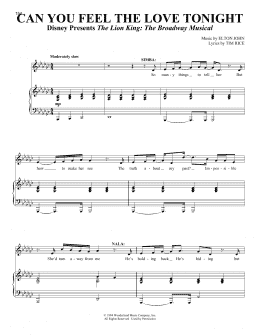 page one of Can You Feel The Love Tonight (from The Lion King) (Vocal Duet)
