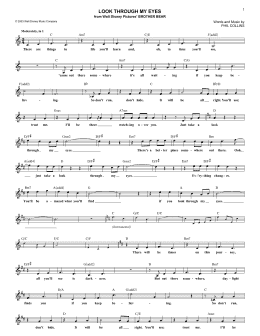 page one of Look Through My Eyes (Lead Sheet / Fake Book)