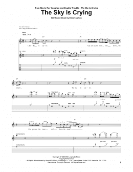 page one of The Sky Is Crying (Guitar Tab)