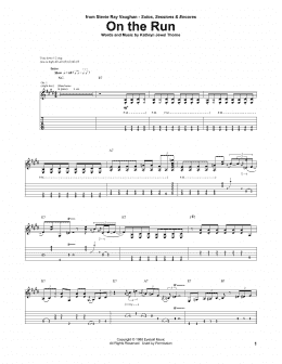 page one of On The Run (Guitar Tab)