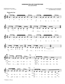 page one of Hawaiian Roller Coaster Ride (Easy Lead Sheet / Fake Book)