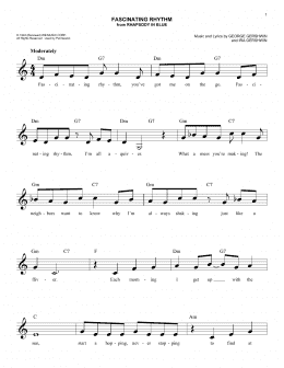 page one of Fascinating Rhythm (Easy Lead Sheet / Fake Book)