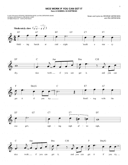 page one of Nice Work If You Can Get It (Easy Lead Sheet / Fake Book)
