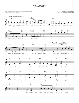page one of True Love's Kiss (from Enchanted) (Easy Lead Sheet / Fake Book)