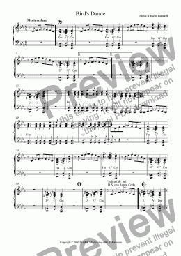 page one of Bird’s Dance (Jazz)
