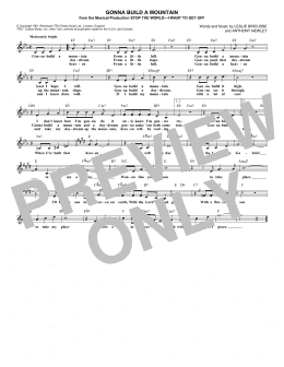 page one of Gonna Build A Mountain (Lead Sheet / Fake Book)