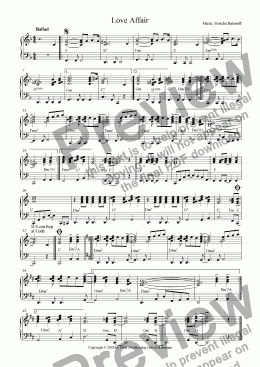 page one of Love Affair (Ballad)