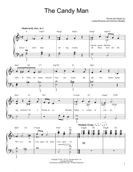 page one of The Candy Man (Easy Piano)