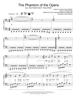 page one of The Phantom Of The Opera (Educational Piano)