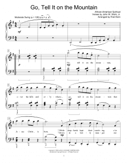 page one of Go, Tell It On The Mountain (Educational Piano)