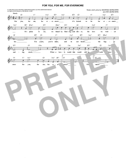 page one of For You, For Me For Evermore (Lead Sheet / Fake Book)
