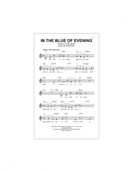 page one of In The Blue Of Evening (Lead Sheet / Fake Book)