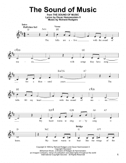 page one of The Sound Of Music (Pro Vocal)