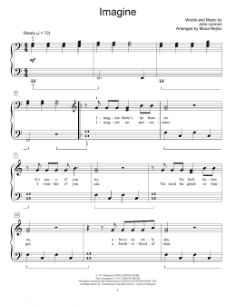 page one of Imagine (Educational Piano)