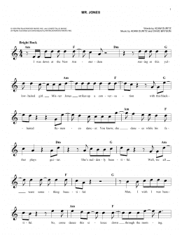 page one of Mr. Jones (Easy Lead Sheet / Fake Book)