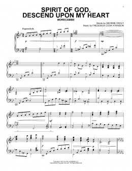 page one of Spirit Of God, Descend Upon My Heart (Piano Solo)