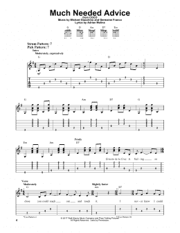 page one of Much Needed Advice (from Coco) (Easy Guitar Tab)